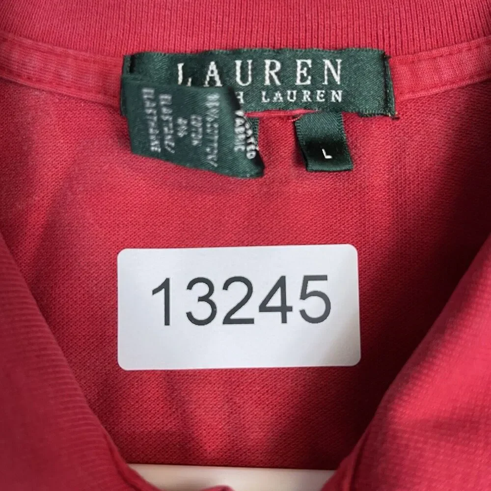 Lauren Ralph Lauren Polo Shirt Mens Large Red Black‎ Label Golfing Polo Adult
